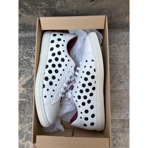 Liebeskind Sneakers Womens Size 9 Leather White Black Holes Lace Up Quiet Luxury - Picture 1 of 15